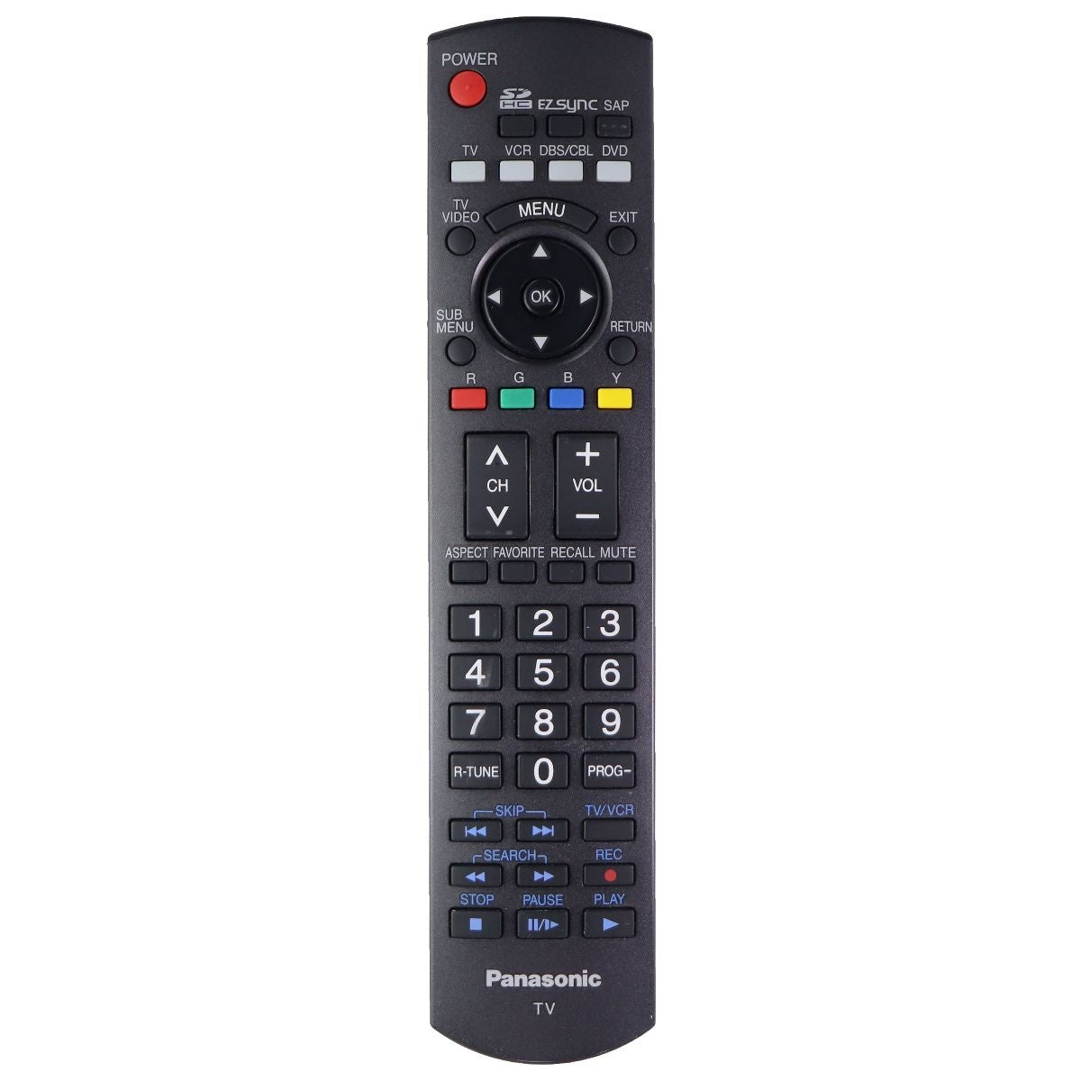 Panasonic Remote Control (N2QAYB000100) for Select Panasonic TVs - Black TV, Video & Audio Accessories - Remote Controls Panasonic - Simple Cell Bulk Wholesale Pricing - USA Seller