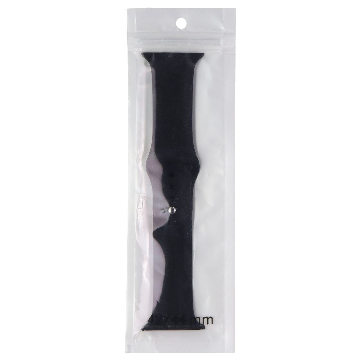 Soft Silicone Sport Band for 42mm and 44mm Apple Watches (All Series) - Black Smart Watch Accessories - Watch Bands Unbranded - Simple Cell Bulk Wholesale Pricing - USA Seller