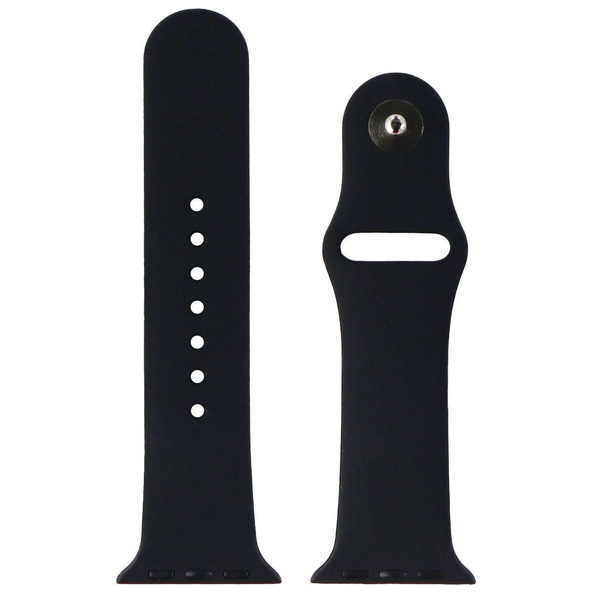 Silicone Watch Band for Apple Watch 38/40/41mm Cases - Black - Small Smart Watch Accessories - Watch Bands Unbranded - Simple Cell Bulk Wholesale Pricing - USA Seller