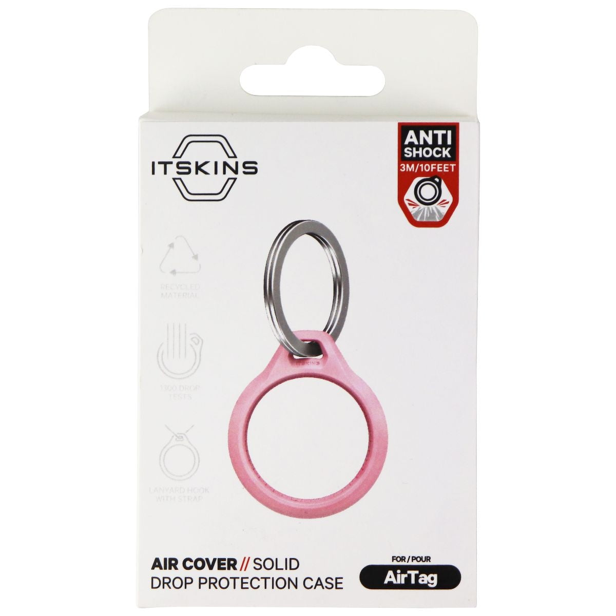 ITSKINS Solid Air Cover Drop Protection Case for Apple AirTag - Light Pink GPS Accessories & Tracking - Tracking Devices ITSKINS - Simple Cell Bulk Wholesale Pricing - USA Seller