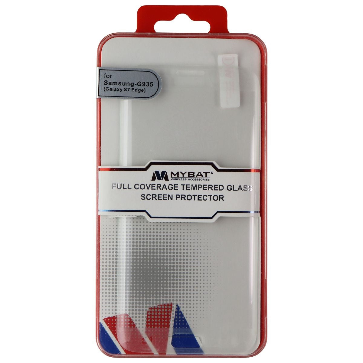 MYBAT Full Coverage Tempered Glass for Galaxy S7 Edge - Clear/Silver Glitter Cell Phone - Screen Protectors MyBat - Simple Cell Bulk Wholesale Pricing - USA Seller