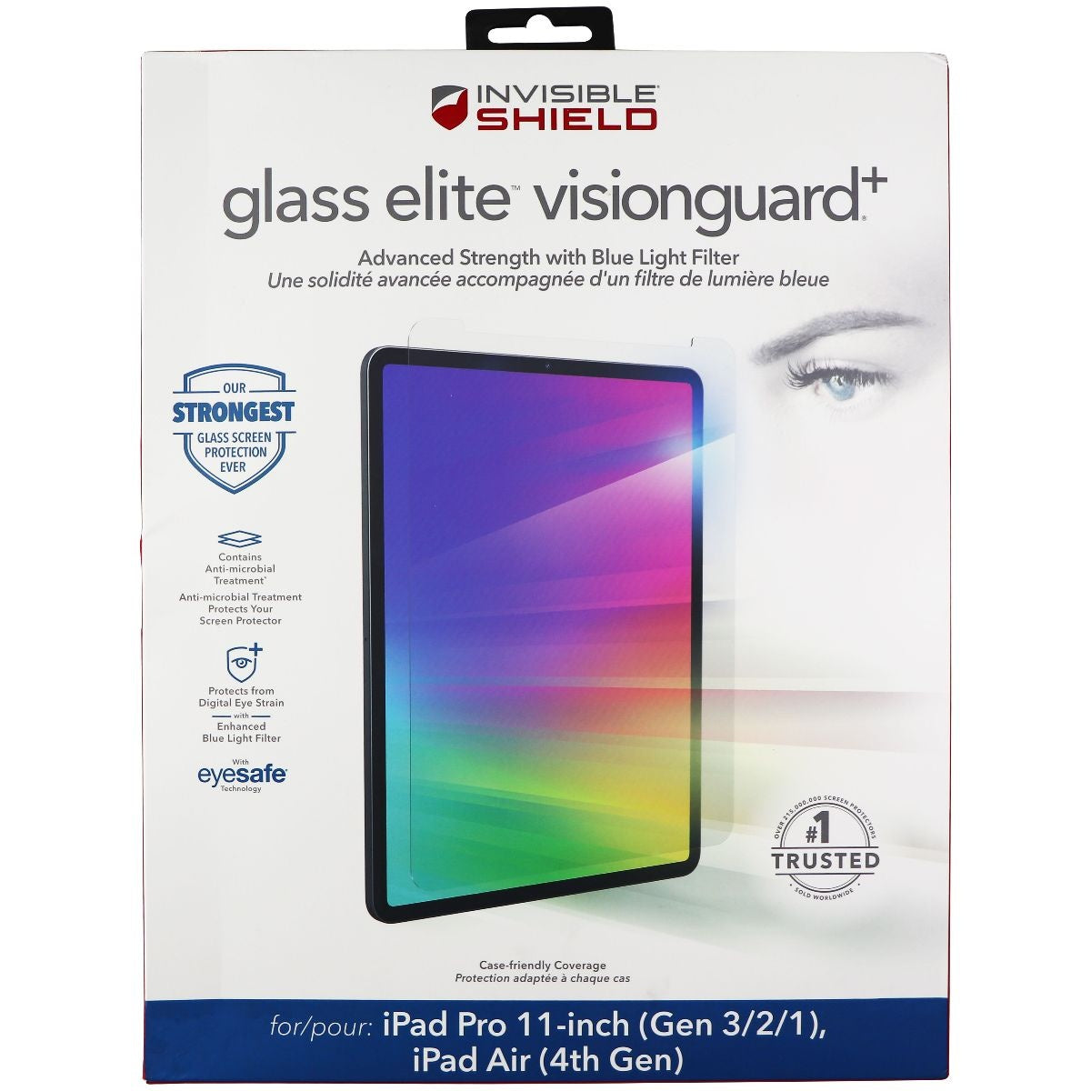 ZAGG (Glass Elite VisionGuard+) for Apple iPad Pro 11-inch (Gen 3/2/1) & Air 4th iPad/Tablet Accessories - Screen Protectors Zagg - Simple Cell Bulk Wholesale Pricing - USA Seller