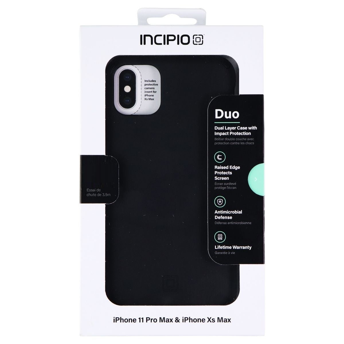 Incipio Duo Series Case for Apple iPhone 11 Pro Max / iPhone Xs Max - Black Cell Phone - Cases, Covers & Skins Incipio - Simple Cell Bulk Wholesale Pricing - USA Seller