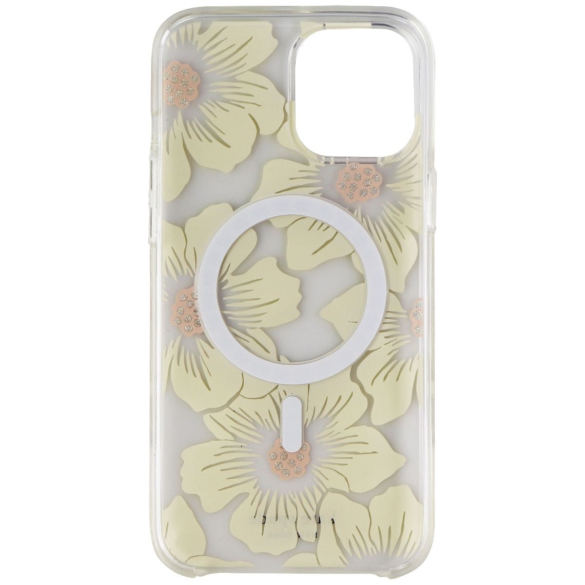 Kate Spade Hardshell Case for MagSafe iPhone12 Pro Max - Hollyhock Floral Clear Cell Phone - Cases, Covers & Skins Kate Spade - Simple Cell Bulk Wholesale Pricing - USA Seller