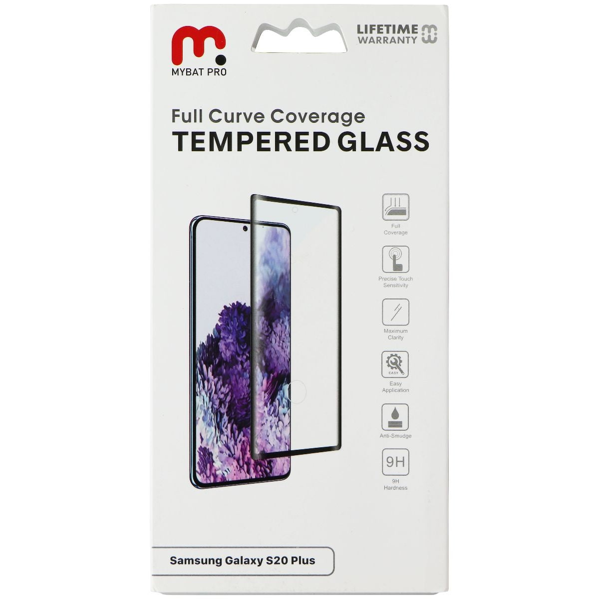 MyBat Pro Full Curve Coverage Tempered Glass for Samsung Galaxy (S20+) Cell Phone - Screen Protectors MyBat Pro - Simple Cell Bulk Wholesale Pricing - USA Seller