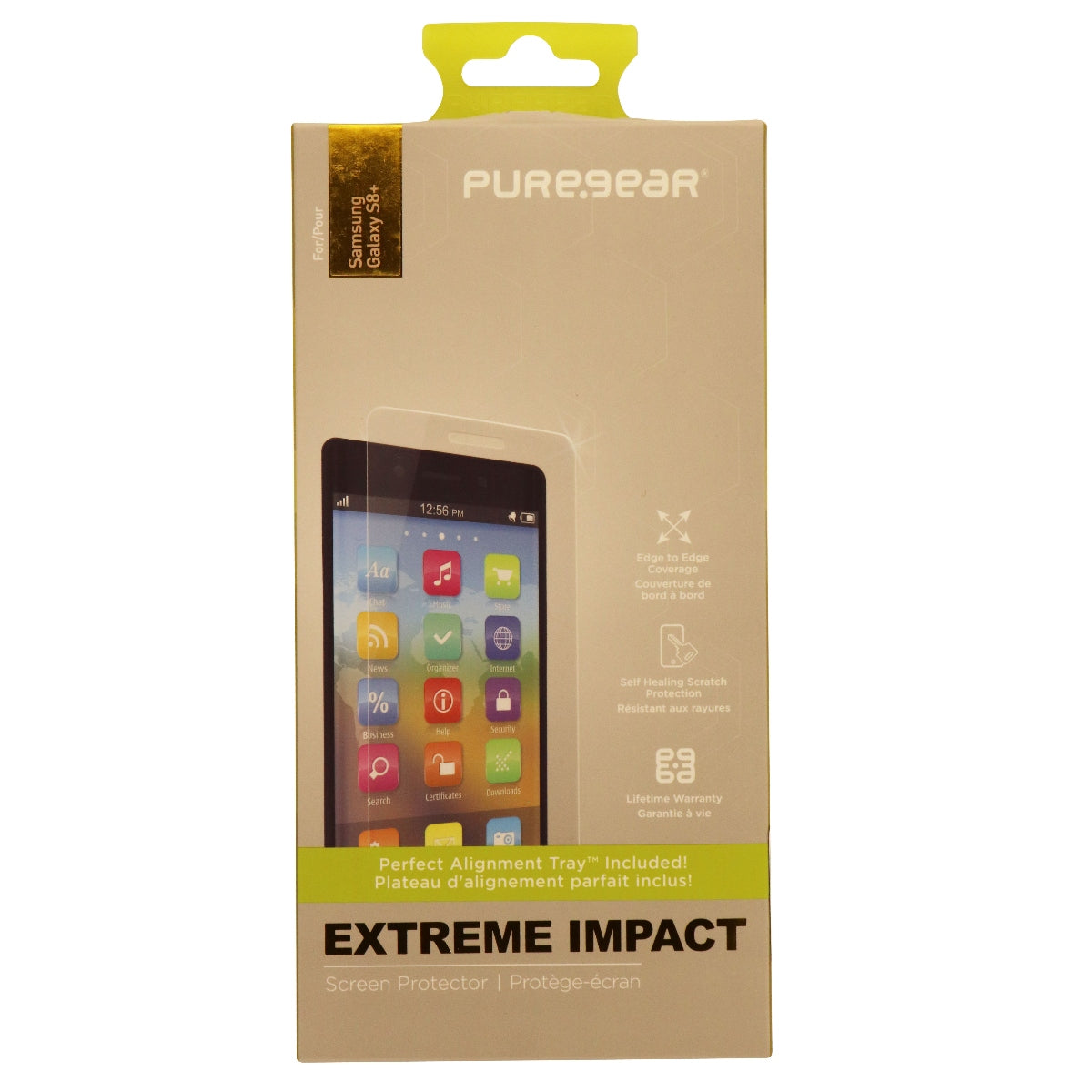 PureGear Extreme Impact Series Screen Protector for Samsung S8+ (Plus) - Clear Cell Phone - Screen Protectors PureGear - Simple Cell Bulk Wholesale Pricing - USA Seller