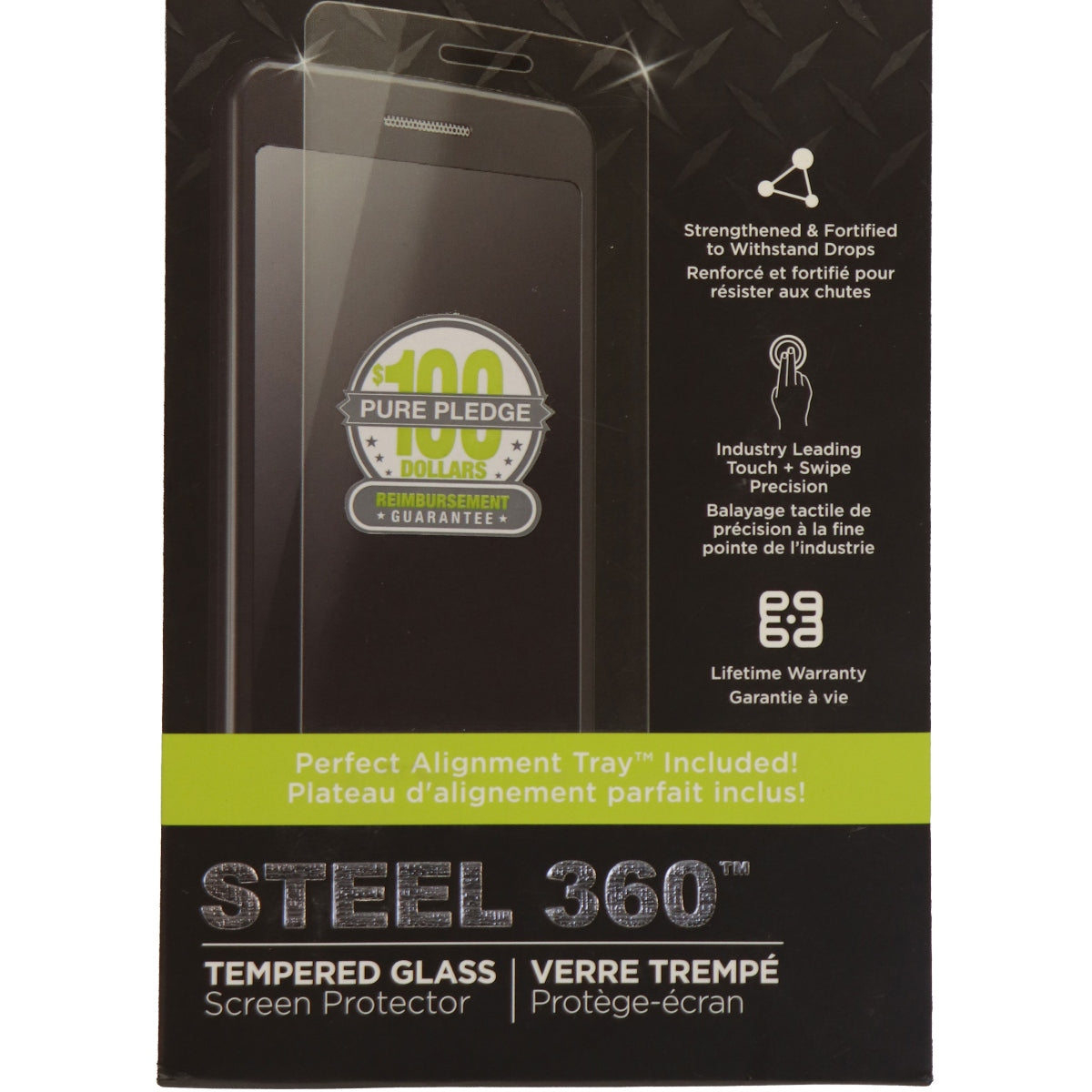 PureGear Steel 360 Tempered Glass Screen Protector for Moto Z Force Droid Cell Phone - Screen Protectors PureGear - Simple Cell Bulk Wholesale Pricing - USA Seller