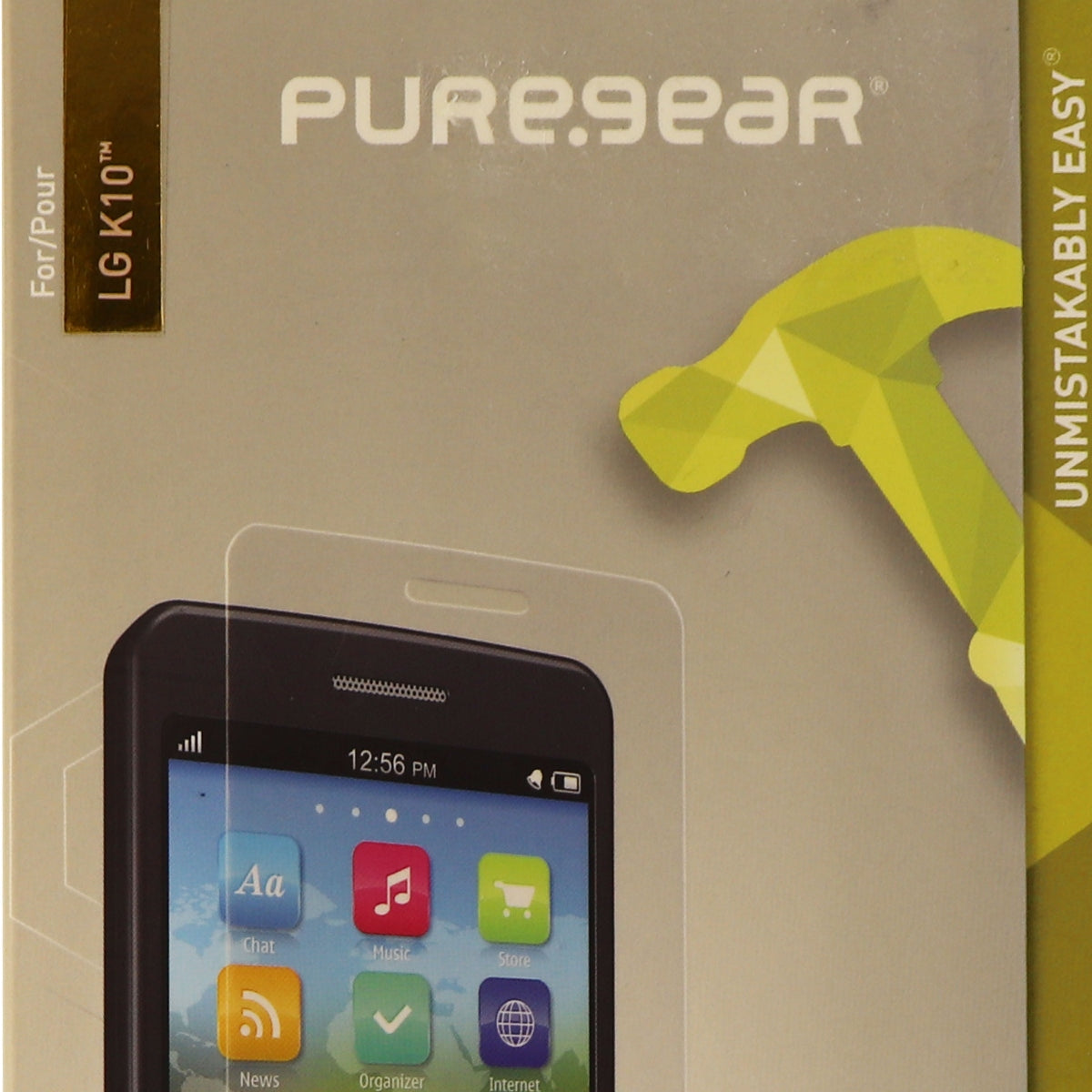 PureGear Extreme Impact Screen Protector with Alignment Tray for LG K10 - Clear Cell Phone - Screen Protectors PureGear - Simple Cell Bulk Wholesale Pricing - USA Seller