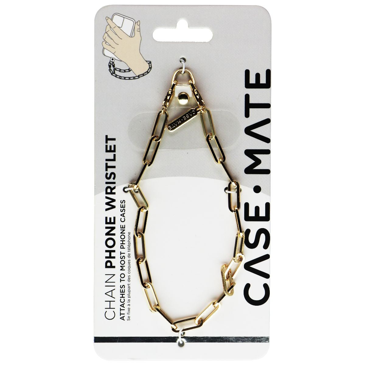 Case-Mate Detachable Phone Lanyard Strap with Gold Metal Chain - Gold Cell Phone - Armbands Case-Mate - Simple Cell Bulk Wholesale Pricing - USA Seller