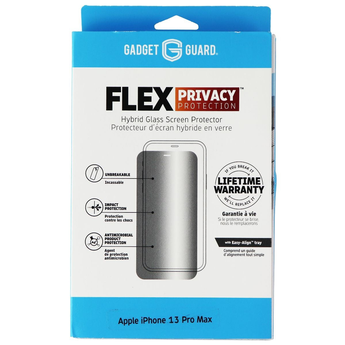 Gadget Guard Flex Privacy Screen Protector for iPhone 13 Pro Max Cell Phone - Screen Protectors Gadget Guard - Simple Cell Bulk Wholesale Pricing - USA Seller