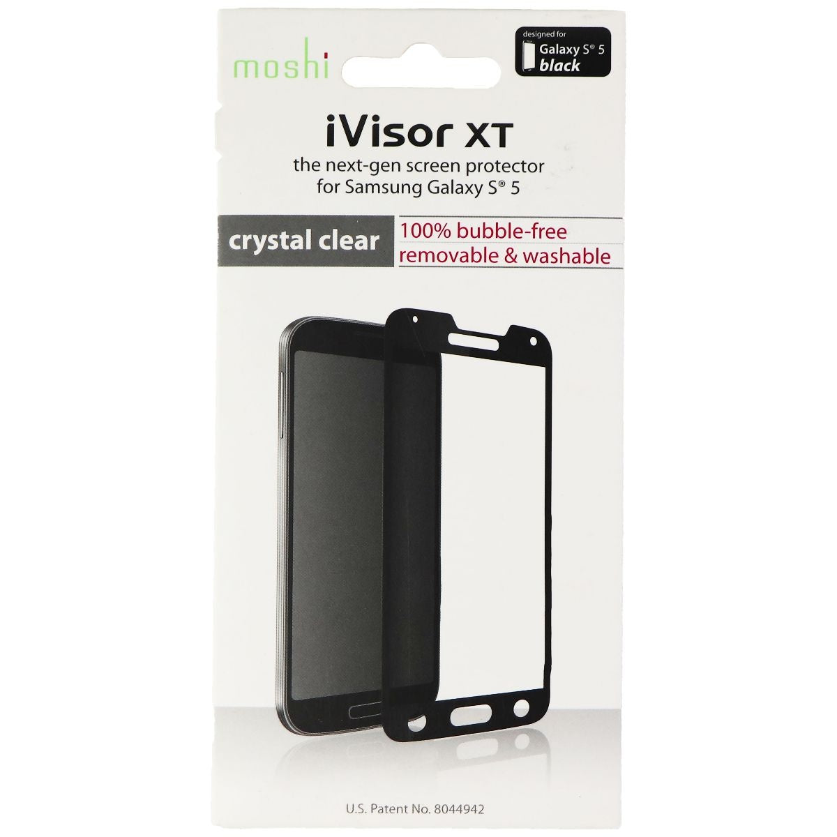 Moshi iVisor XT Screen Protector for Samsung Galaxy S5 - Clear/Black Cell Phone - Screen Protectors Moshi - Simple Cell Bulk Wholesale Pricing - USA Seller