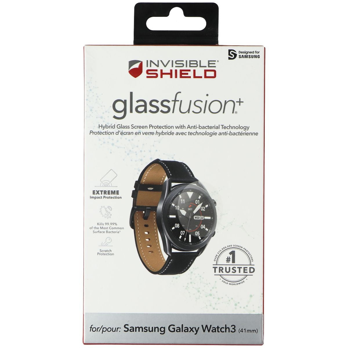 ZAGG InvisibleShield Glassfusion+ Screen for Samsung Galaxy Watch3 (41mm) Smart Watch Accessories - Other Smart Watch Accessories Zagg - Simple Cell Bulk Wholesale Pricing - USA Seller