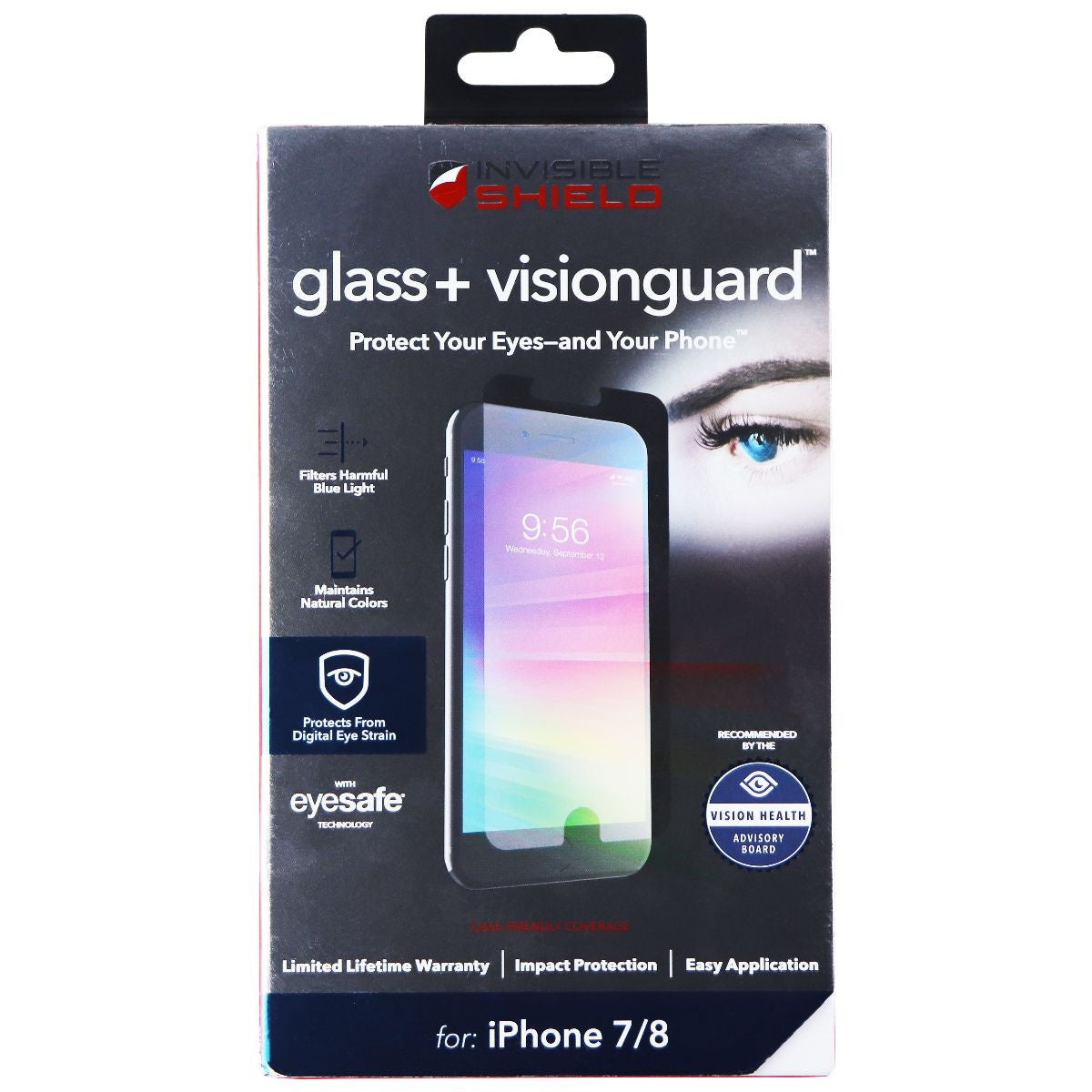 ZAGG InvisibleShield (Glass+ VisionGuard) for Apple iPhone 8 / iPhone 7 - Clear Cell Phone - Screen Protectors Zagg - Simple Cell Bulk Wholesale Pricing - USA Seller