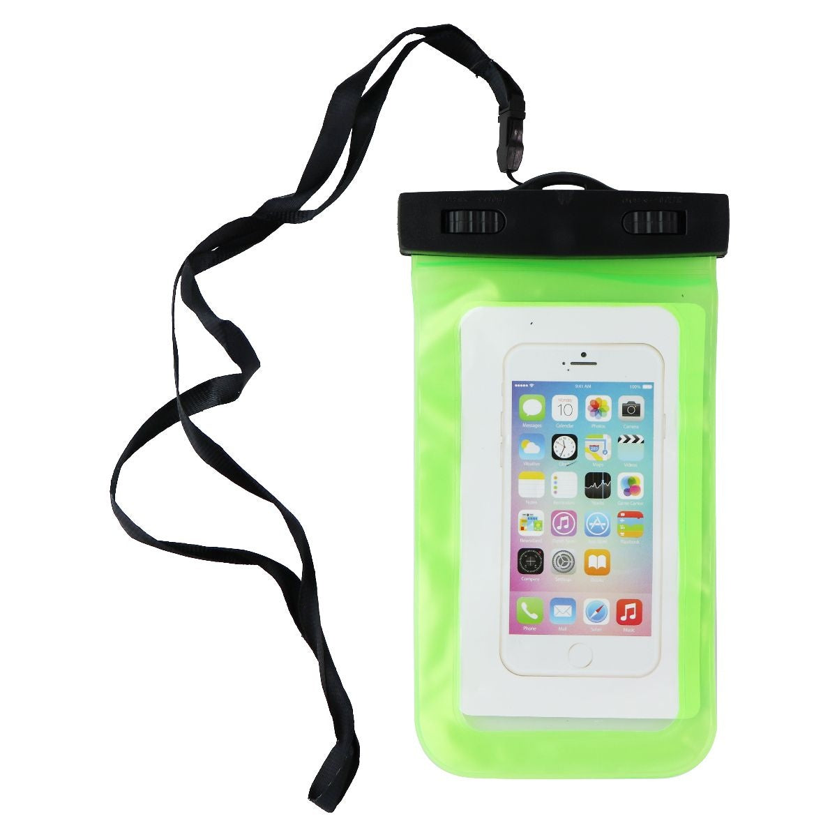 Universal Water Resistant Pouch for Smartphones with Carrying Cord - Green Cell Phone - Cases, Covers & Skins Unbranded - Simple Cell Bulk Wholesale Pricing - USA Seller