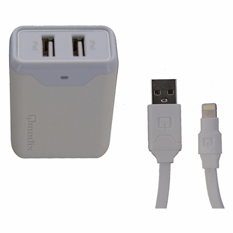 Qmadix ( QM - PTH2DAL ) 4.8A 6Ft Dual Power Charger & Cable for USB Devices - Wh Cell Phone - Cables & Adapters Qmadix - Simple Cell Bulk Wholesale Pricing - USA Seller