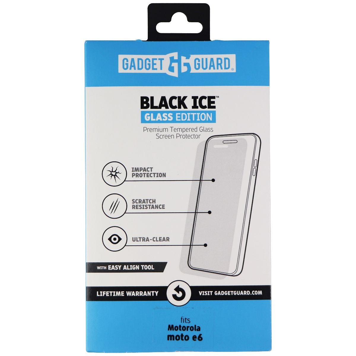 Gadget Guard Black Ice Tempered Glass for Motorola Moto E6 (2019) - Clear Cell Phone - Screen Protectors Gadget Guard - Simple Cell Bulk Wholesale Pricing - USA Seller