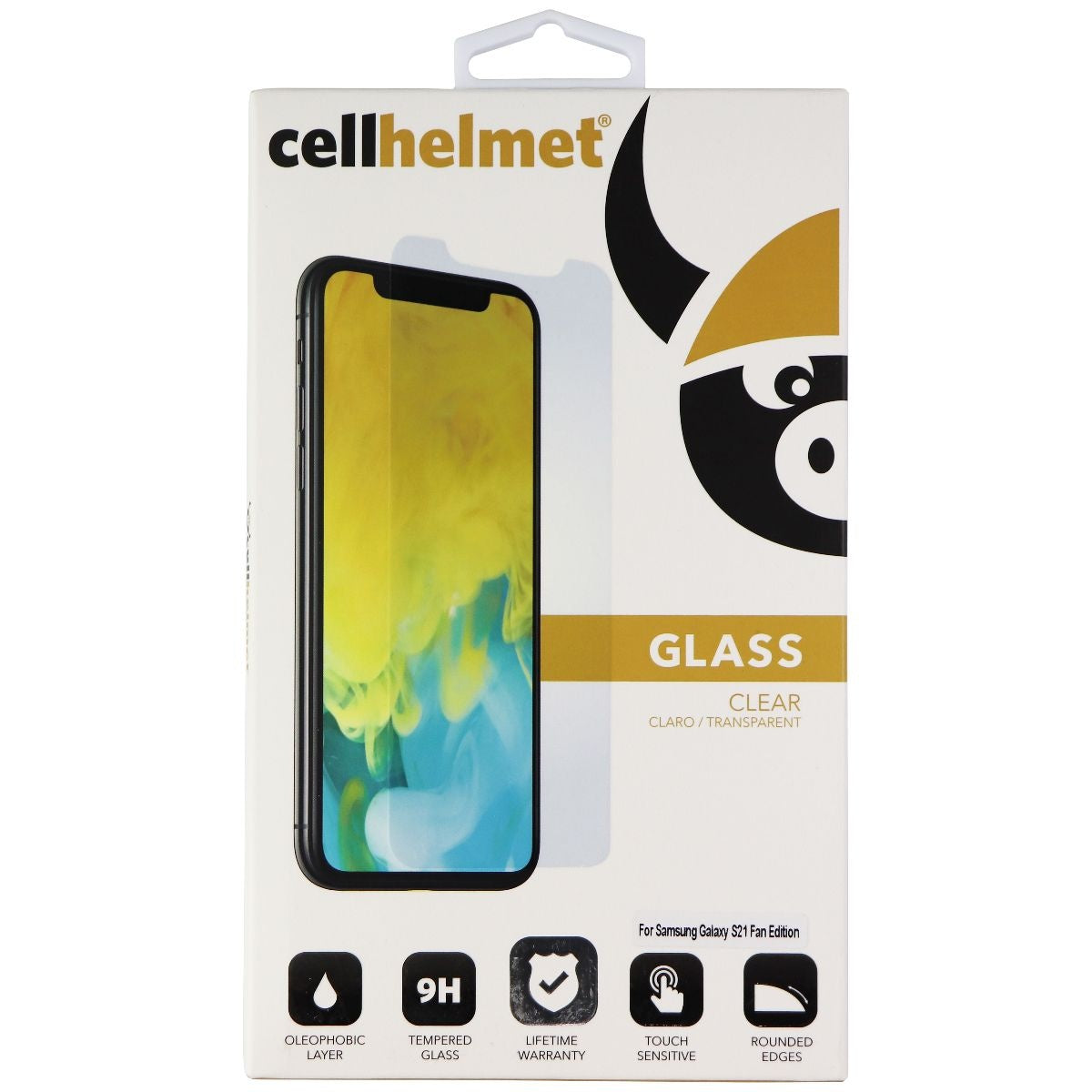 Cellhelmet Clear Glass Screen Protector for Samsung Galaxy S21 (Fan Edition) Cell Phone - Screen Protectors CellHelmet - Simple Cell Bulk Wholesale Pricing - USA Seller