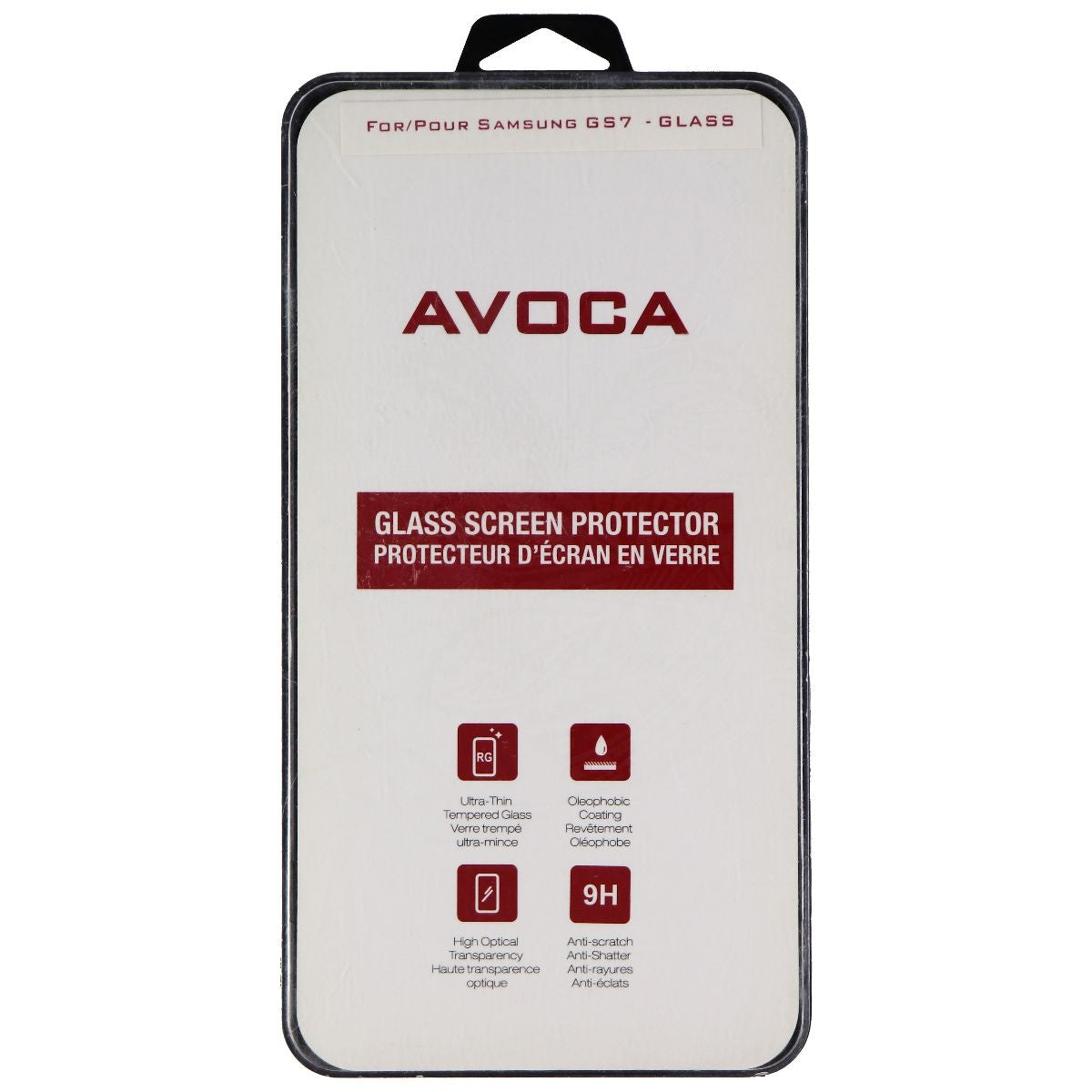 Avoca Glass Screen Protector for Samsung Galaxy S7 Smartphone - Clear Cell Phone - Screen Protectors Avoca - Simple Cell Bulk Wholesale Pricing - USA Seller