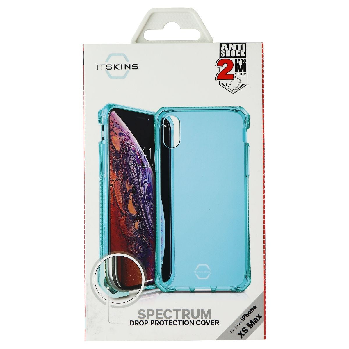 Itskins Spectrum Series Semi-Rigid Case for iPhone Xs Max Translucent Blue Cell Phone - Cases, Covers & Skins ITSKINS - Simple Cell Bulk Wholesale Pricing - USA Seller