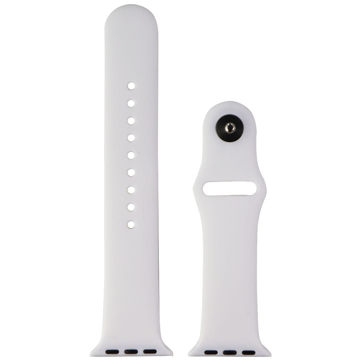 Silicone Watch Band for Apple Watch 38mm/40mm Cases - White - Large Smart Watch Accessories - Watch Bands Unbranded - Simple Cell Bulk Wholesale Pricing - USA Seller