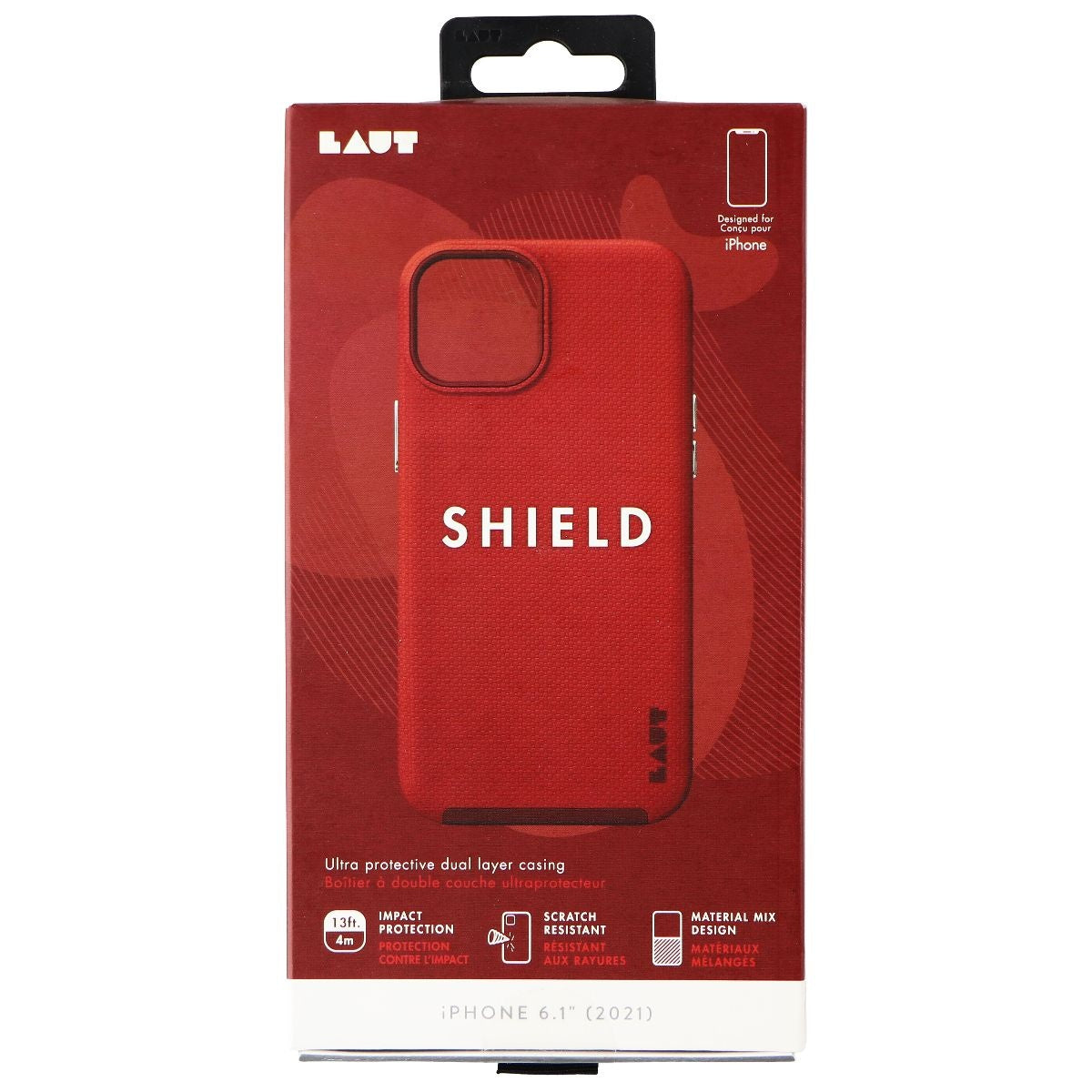 Laut SHIELD Series Case for Apple iPhone 13 - Crimson Cell Phone - Cases, Covers & Skins Laut - Simple Cell Bulk Wholesale Pricing - USA Seller