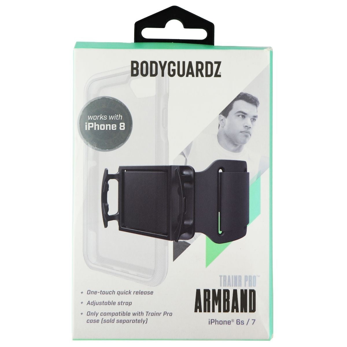 Bodyguardz Trainr Pro Armband for Apple iPhone 6/6s/7/8 - Black Cell Phone - Cases, Covers & Skins BODYGUARDZ - Simple Cell Bulk Wholesale Pricing - USA Seller