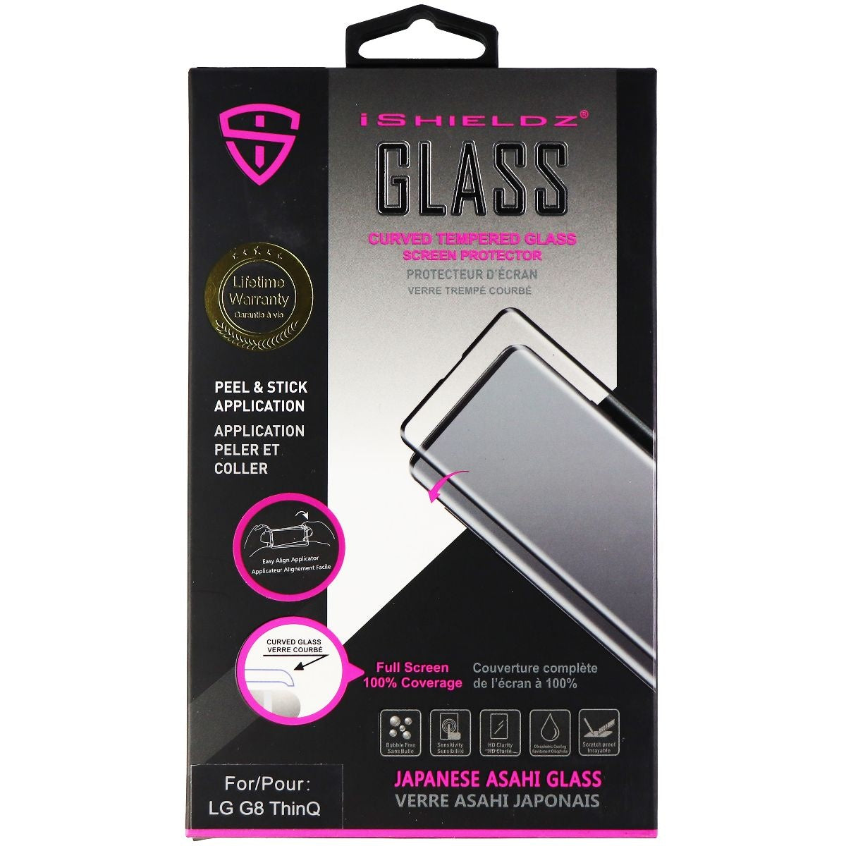 iShieldz Asahi Curved Tempered Glass Screen Protector for LG G8 ThinQ - Clear Cell Phone - Screen Protectors iShieldz - Simple Cell Bulk Wholesale Pricing - USA Seller