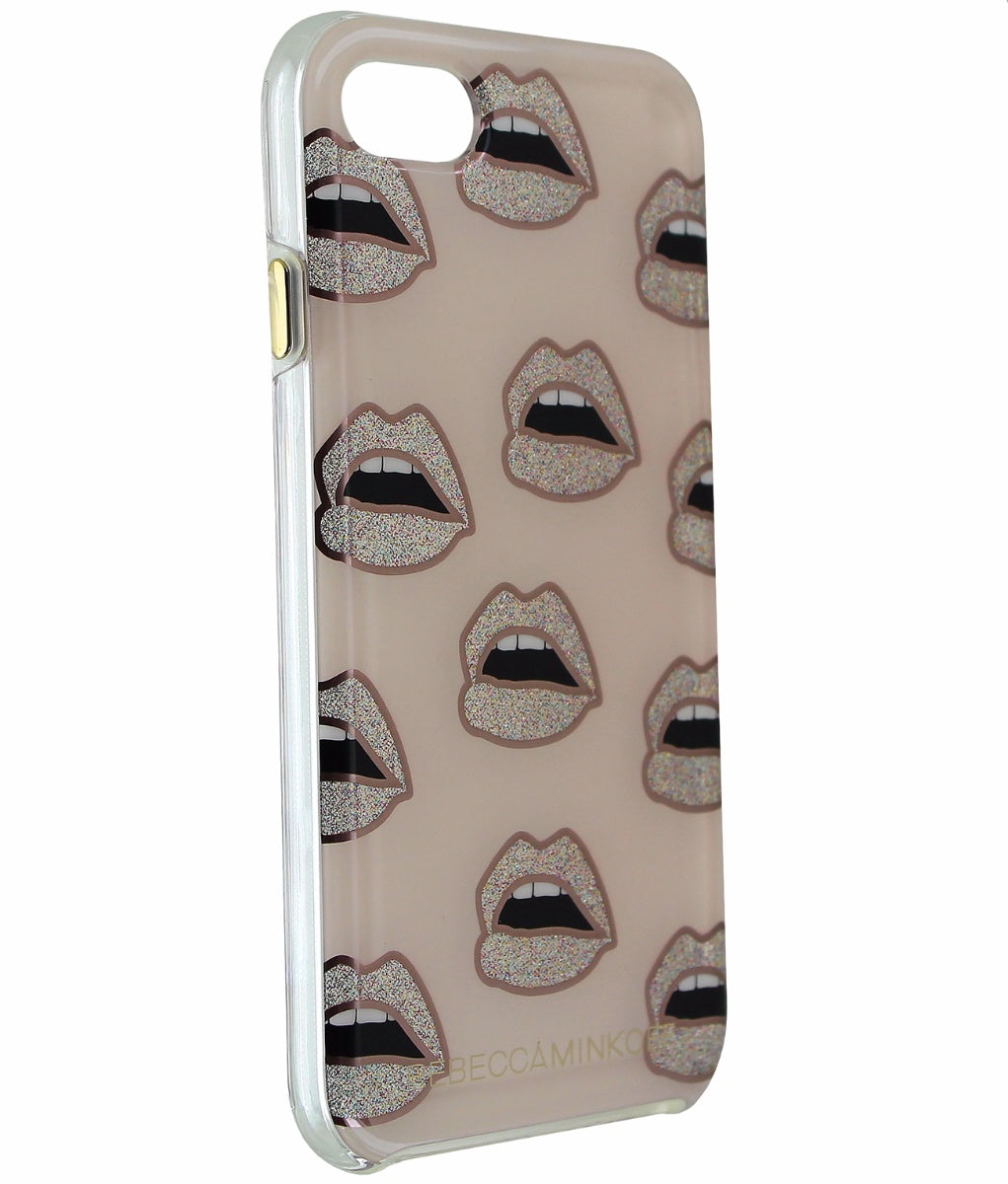 Rebecca Minkoff Designer Double Layer iPhone 7 Case Cover - Glitter Lips Cell Phone - Cases, Covers & Skins Rebecca Minkoff - Simple Cell Bulk Wholesale Pricing - USA Seller