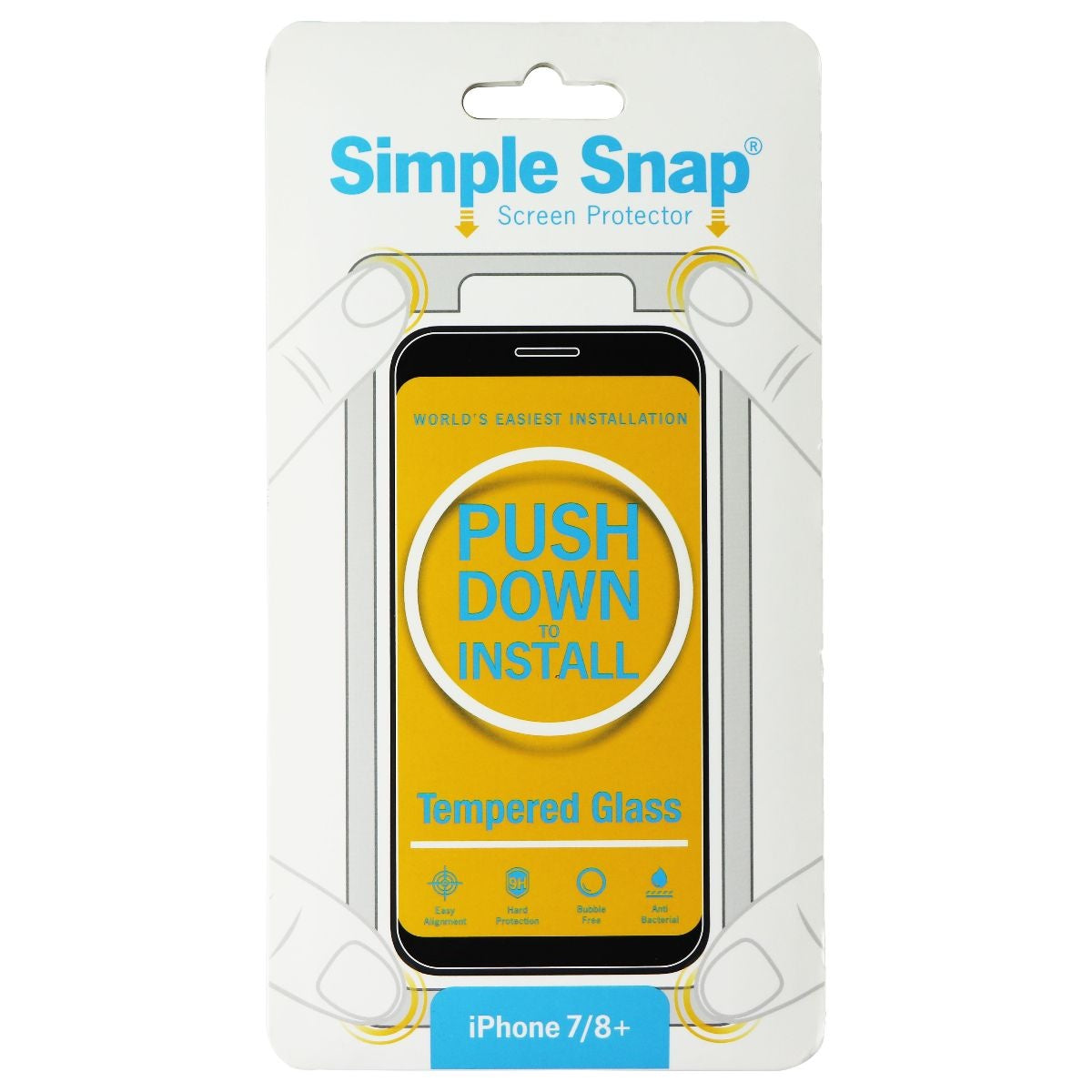 Simple Snap Screen Protector for IP8+/7+ - Clear Cell Phone - Screen Protectors Simple Snap - Simple Cell Bulk Wholesale Pricing - USA Seller