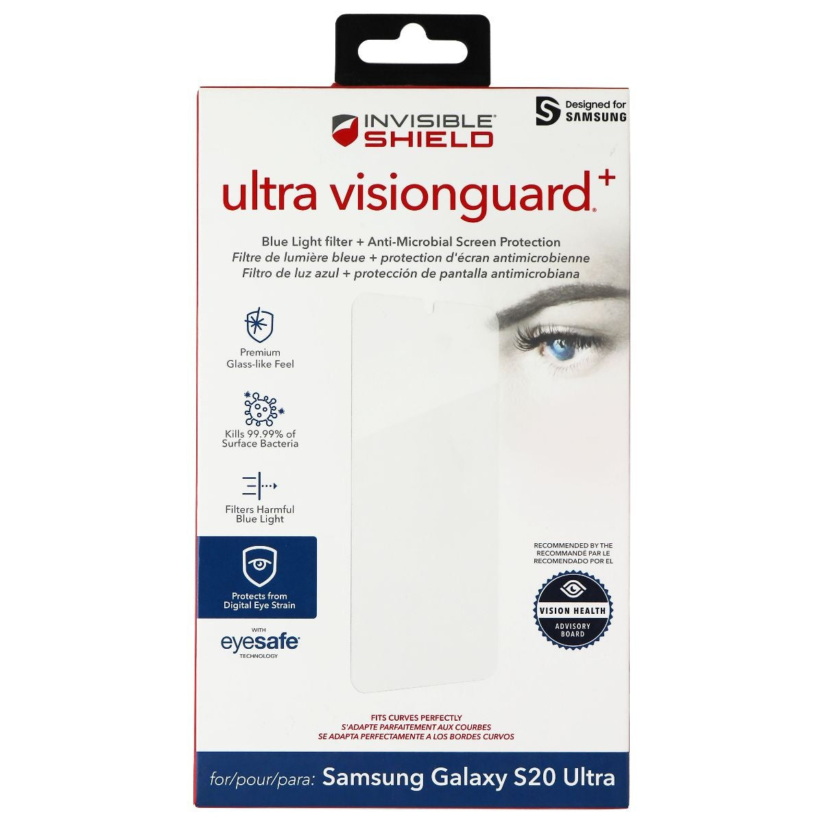 ZAGG (Ultra visionGuard+) Screen Protector for Samsung Galaxy S20 Ultra - Clear Cell Phone - Screen Protectors Zagg - Simple Cell Bulk Wholesale Pricing - USA Seller