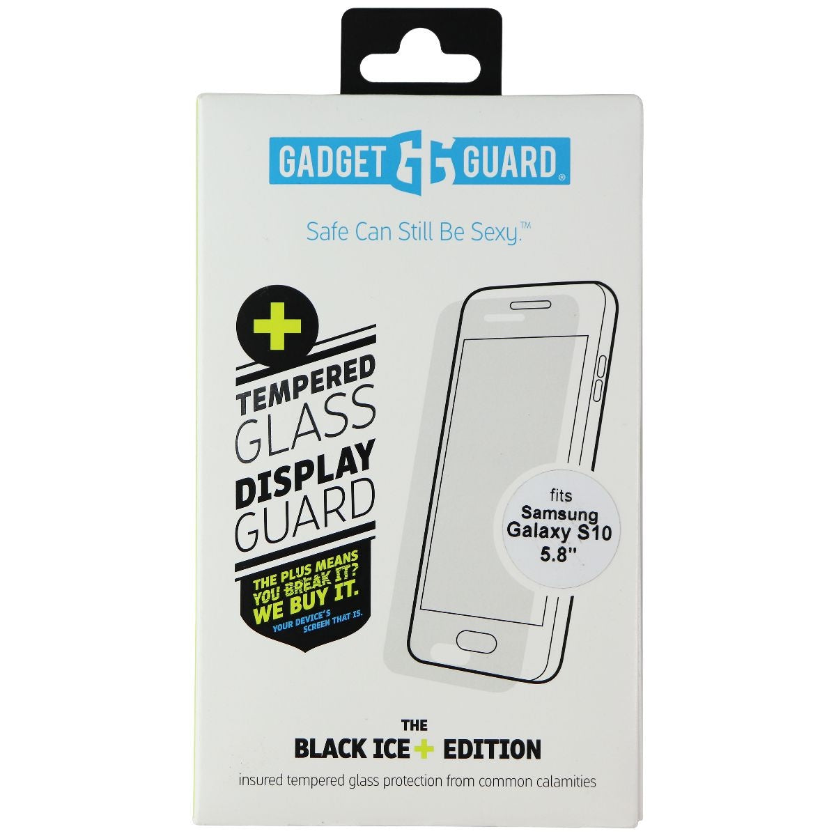 Gadget Guard Black Ice+ Glass Screen Protector for Samsung Galaxy S10e Cell Phone - Screen Protectors Gadget Guard - Simple Cell Bulk Wholesale Pricing - USA Seller