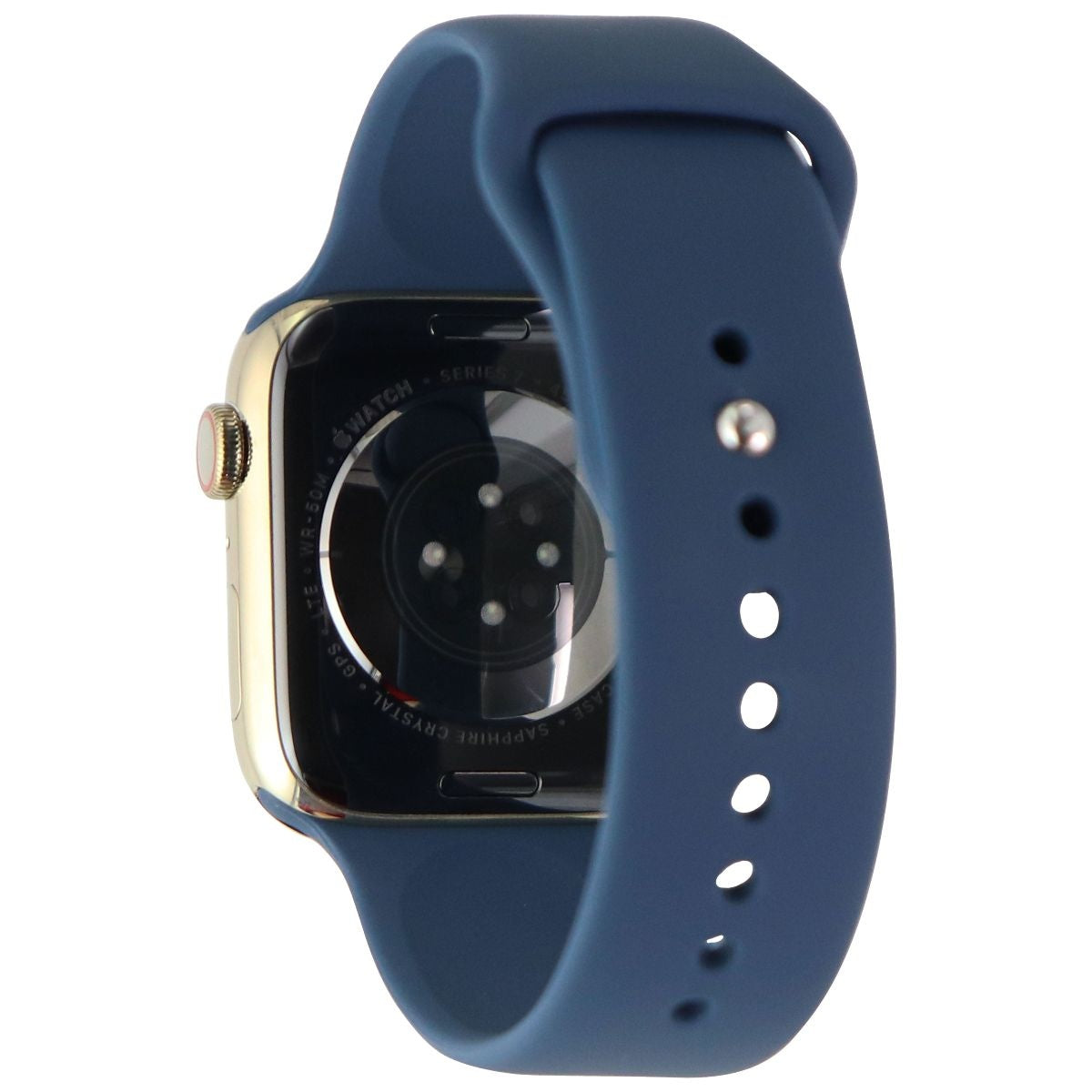 Apple Watch Series 7 (GPS + LTE) A2477 (45mm) Stainless Gold/Blue Sp Band Smart Watches Apple - Simple Cell Bulk Wholesale Pricing - USA Seller