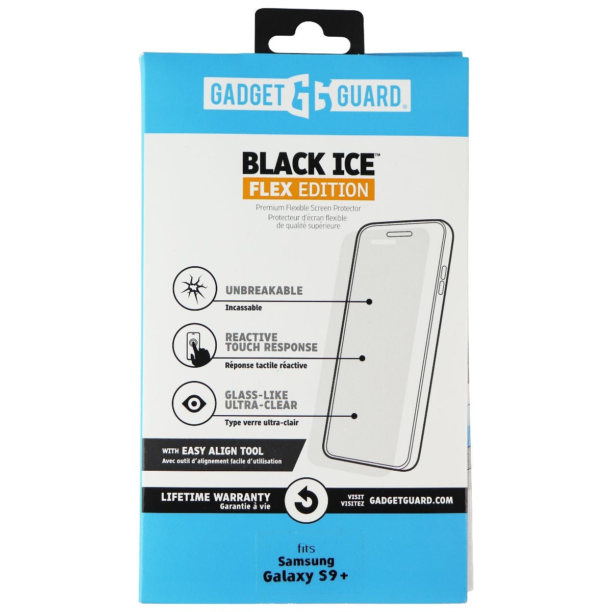 Gadget Guard Black Ice Flex Screen Protector for Samsung Galaxy (S9+) - Clear Cell Phone - Screen Protectors Gadget Guard - Simple Cell Bulk Wholesale Pricing - USA Seller