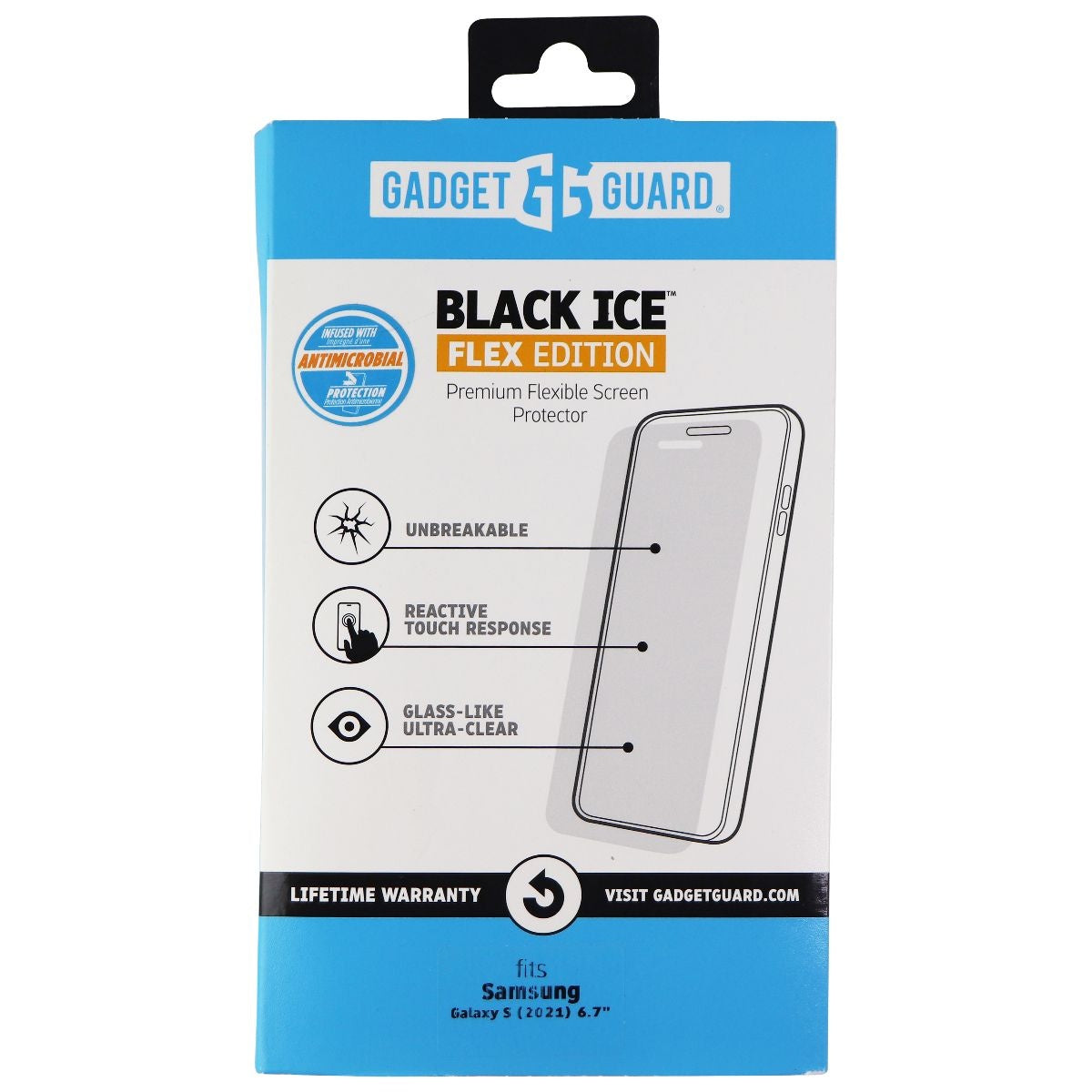 Gadget Guard Flex Screen Protector for Samsung Galaxy (S21+) - Clear Cell Phone - Screen Protectors Gadget Guard - Simple Cell Bulk Wholesale Pricing - USA Seller