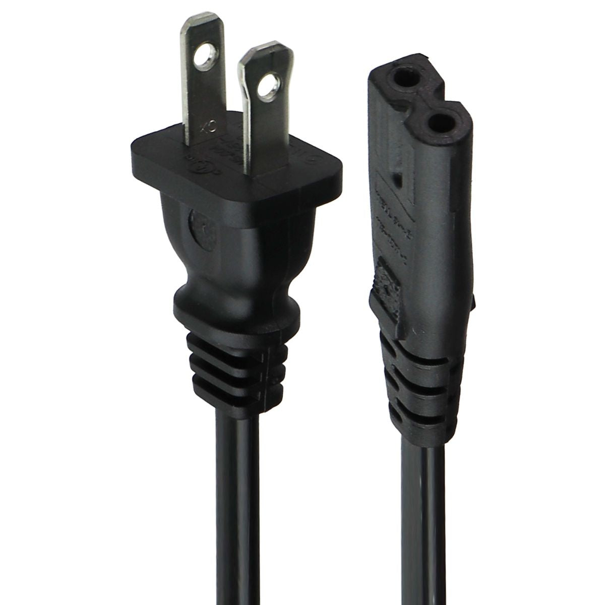 Generic (2-Prong) Power Supply Cable (Round + Square Variety) Mixed Cell Phone - Chargers & Cradles Unbranded - Simple Cell Bulk Wholesale Pricing - USA Seller