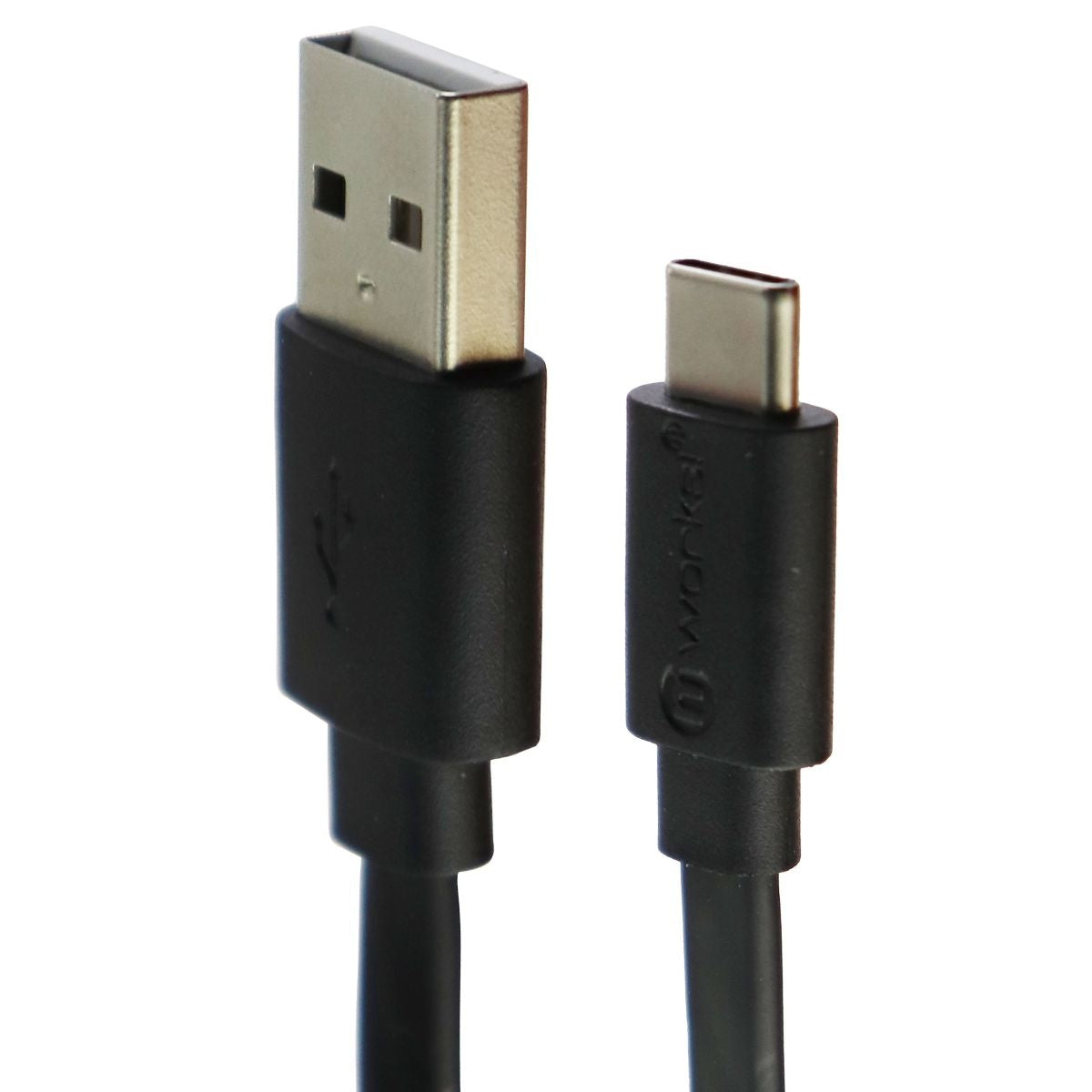 mWorks! mPower! 6-Foot (USB-C) to USB Flat Tangle-Free Cable - All Black Cell Phone - Cables & Adapters mWorks! - Simple Cell Bulk Wholesale Pricing - USA Seller