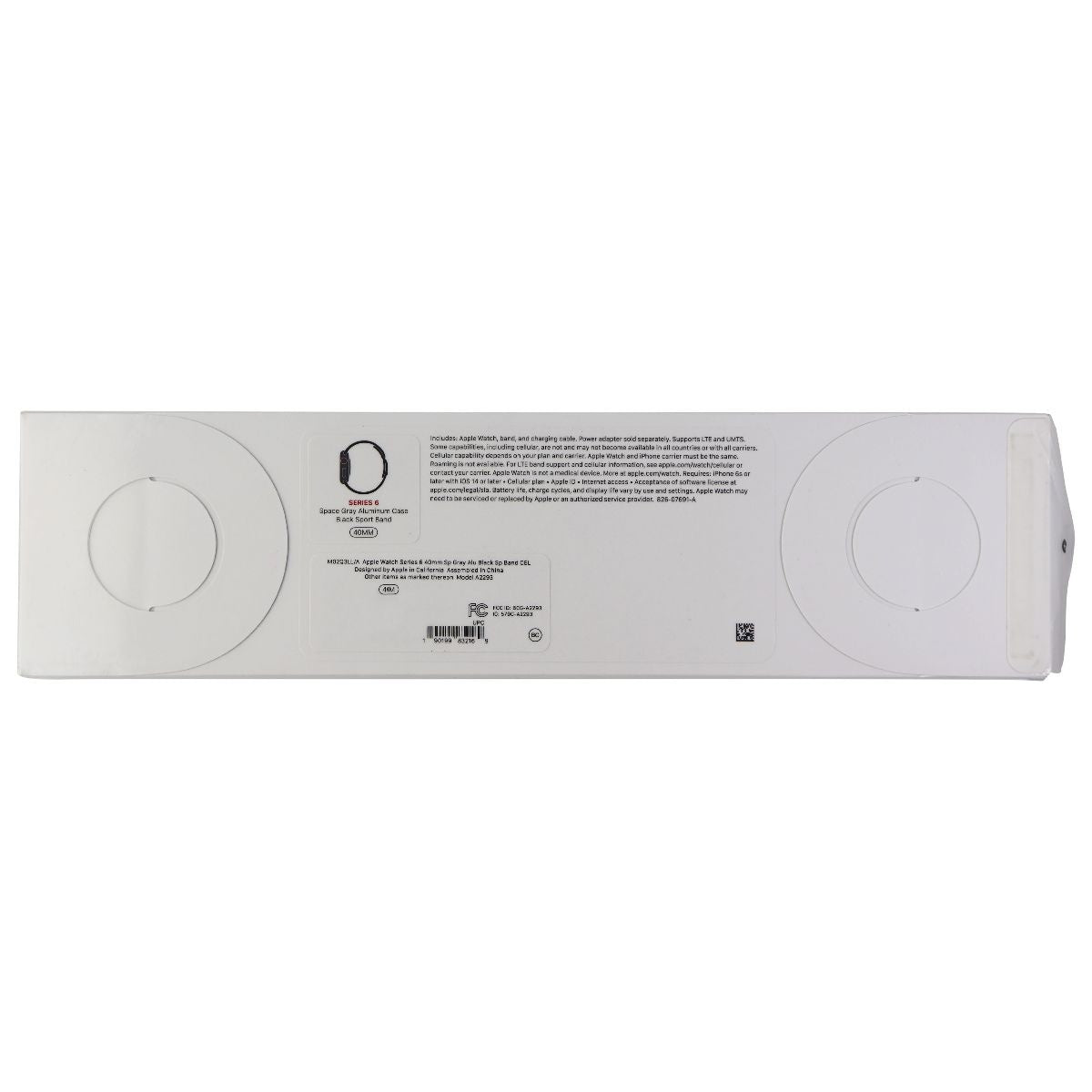 Apple Watch Series 6 (GPS + Cellular, 40mm) - Space Gray AL/Black Sp Band A2293 Smart Watches Apple - Simple Cell Bulk Wholesale Pricing - USA Seller