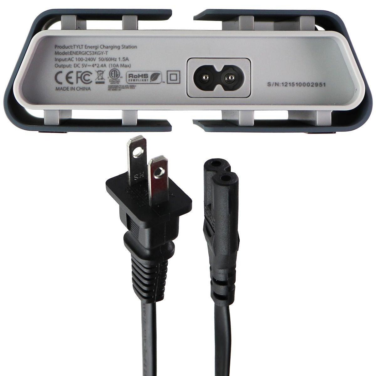 TYLT Energi Desktop Charging Station with 4 USB Ports + Portable Battery - Gray Cell Phone - Chargers & Cradles TYLT - Simple Cell Bulk Wholesale Pricing - USA Seller