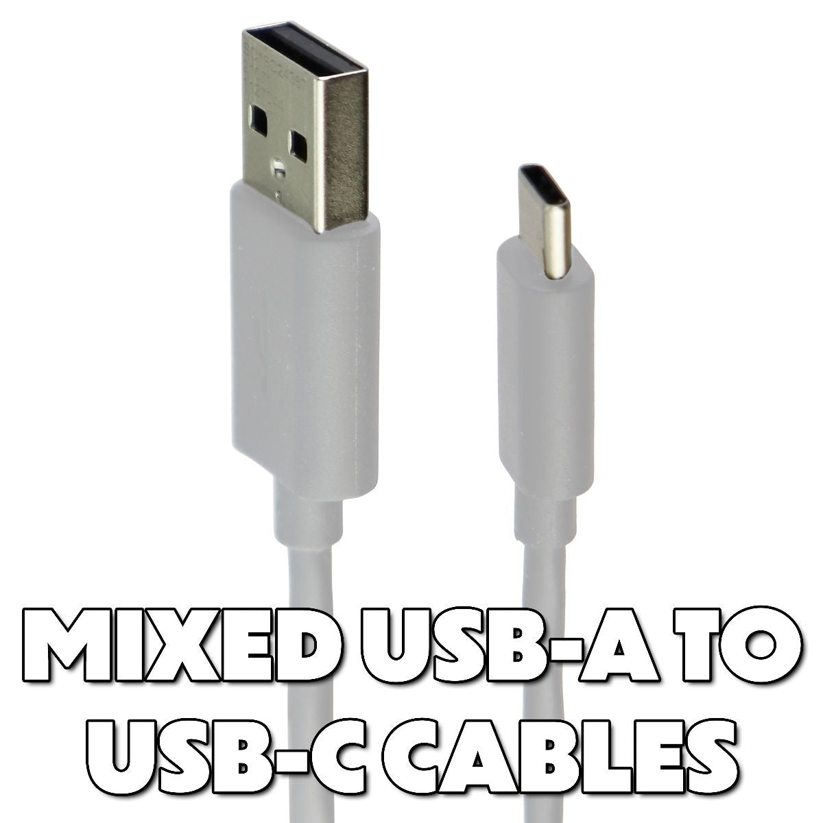 Mixed USB-C to USB Short Cables Under 3-foot - Mixed Color / Style / Length Cell Phone - Cables & Adapters Unbranded - Simple Cell Bulk Wholesale Pricing - USA Seller