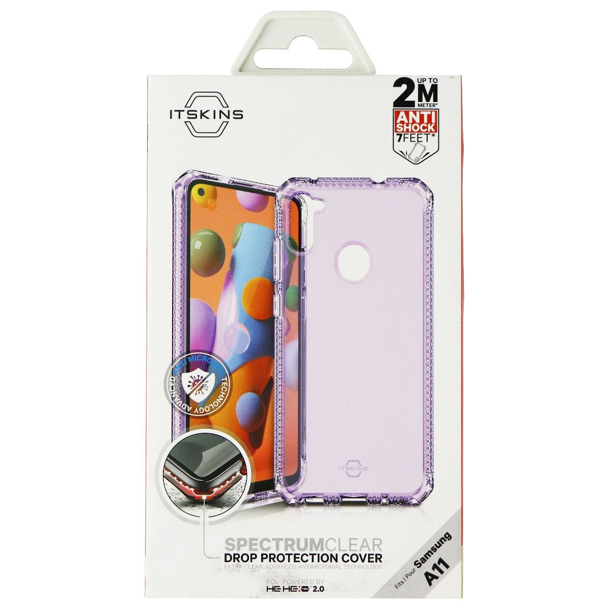 ITSKINS Spectrum Clear Series Case for Samsung A11 Smartphones - Light Purple Cell Phone - Cases, Covers & Skins ITSKINS - Simple Cell Bulk Wholesale Pricing - USA Seller