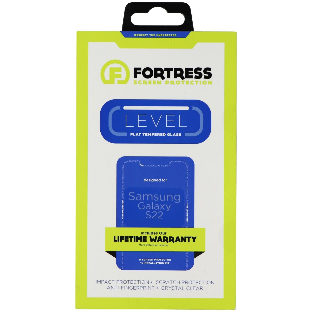 Fortress Flat Tempered Glass Screen Protector for Samsung Galaxy S22 - Clear Cell Phone - Screen Protectors Fortress - Simple Cell Bulk Wholesale Pricing - USA Seller