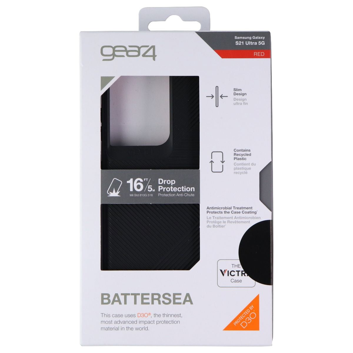 ZAGG Battersea Series Case for Samsung Galaxy S21 Ultra 5G - Black / Red Cell Phone - Cases, Covers & Skins Zagg - Simple Cell Bulk Wholesale Pricing - USA Seller