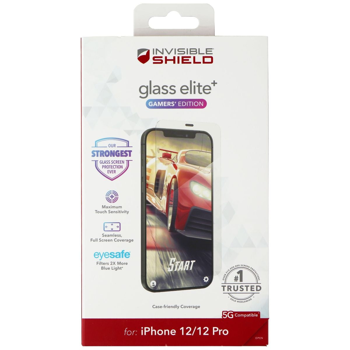 ZAGG (Glass Elite+ Gamers Edition) Screen Protector for iPhone 12 and 12 Pro Cell Phone - Screen Protectors Zagg - Simple Cell Bulk Wholesale Pricing - USA Seller