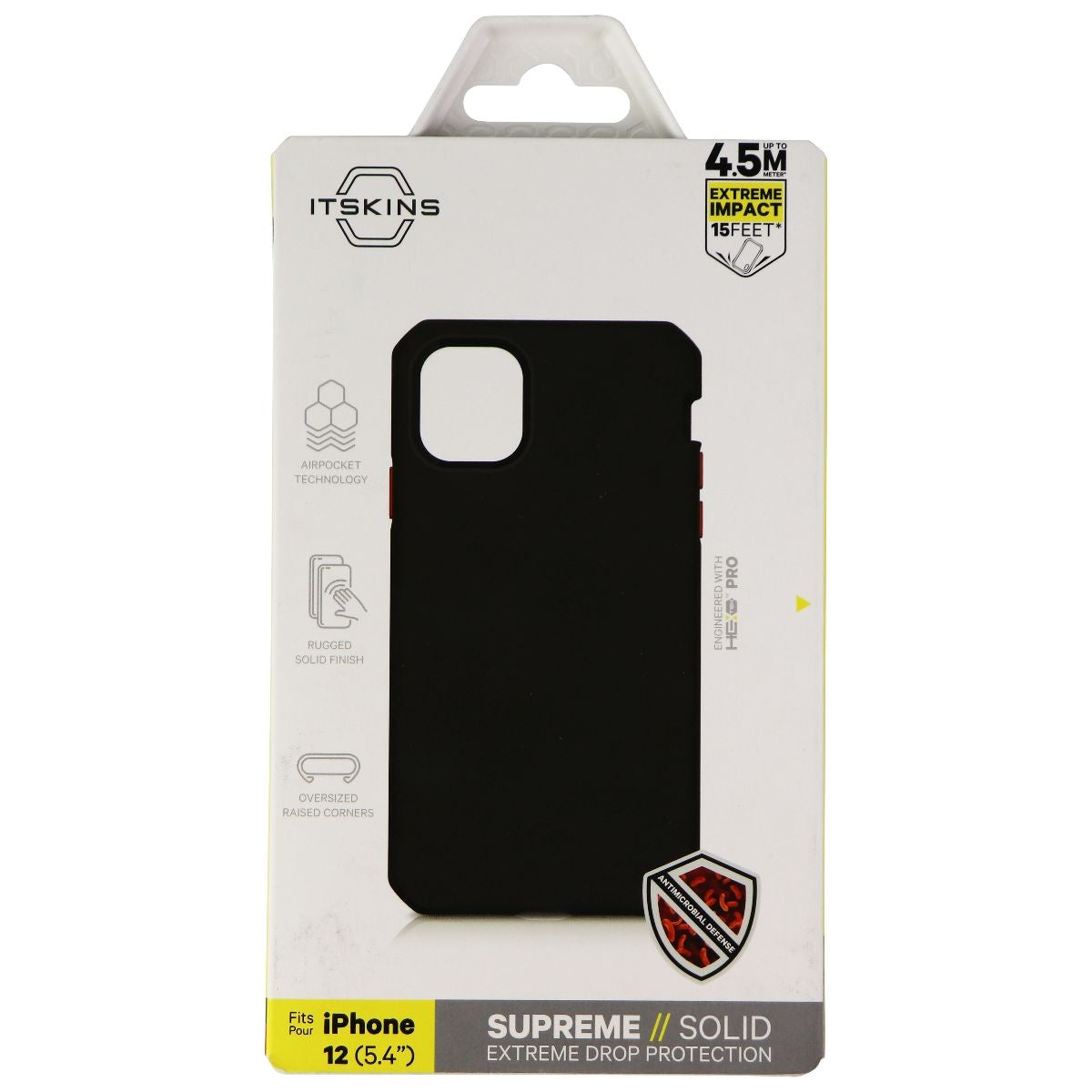 ITSKINS Supreme Solid Case for Apple iPhone 12 mini - Black / Red Buttons Cell Phone - Cases, Covers & Skins ITSKINS - Simple Cell Bulk Wholesale Pricing - USA Seller