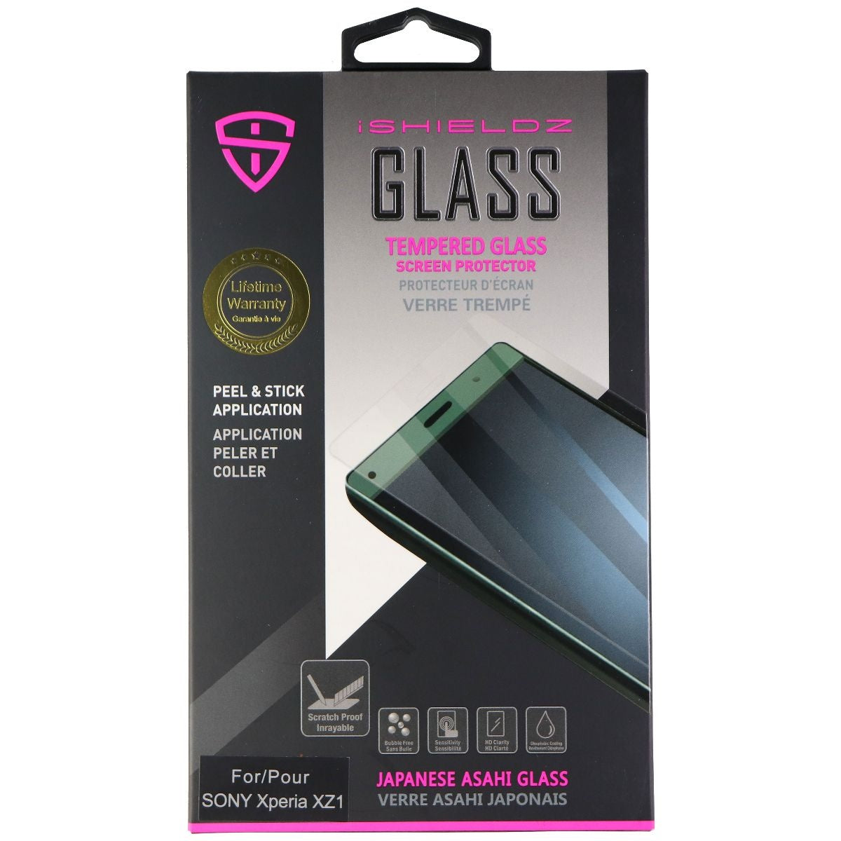 iShieldz Tempered Glass with Applicator for Sony Xperia XZ1 Smartphone - Clear Cell Phone - Screen Protectors iShieldz - Simple Cell Bulk Wholesale Pricing - USA Seller