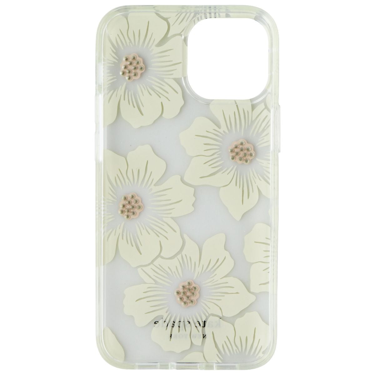 Kate Spade Protective Hardshell Case for iPhone 13 mini - Hollyhock Floral Clear Cell Phone - Cases, Covers & Skins Kate Spade - Simple Cell Bulk Wholesale Pricing - USA Seller