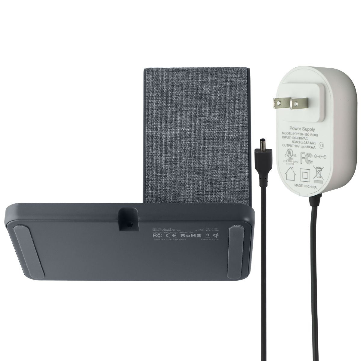 iOttie iON Wireless Duo 10W Stand + 5W Pad Charger Made for Google - Gray Cell Phone - Chargers & Cradles iOttie - Simple Cell Bulk Wholesale Pricing - USA Seller
