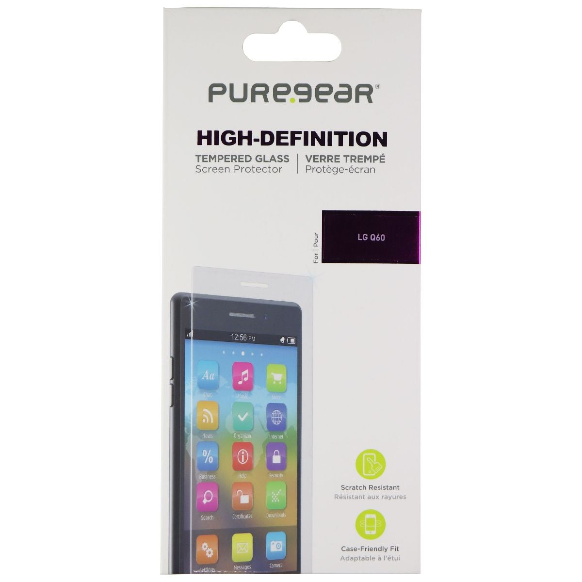 PureGear High-Definition Tempered Glass for LG Q60 Smartphones - Clear Cell Phone - Screen Protectors PureGear - Simple Cell Bulk Wholesale Pricing - USA Seller