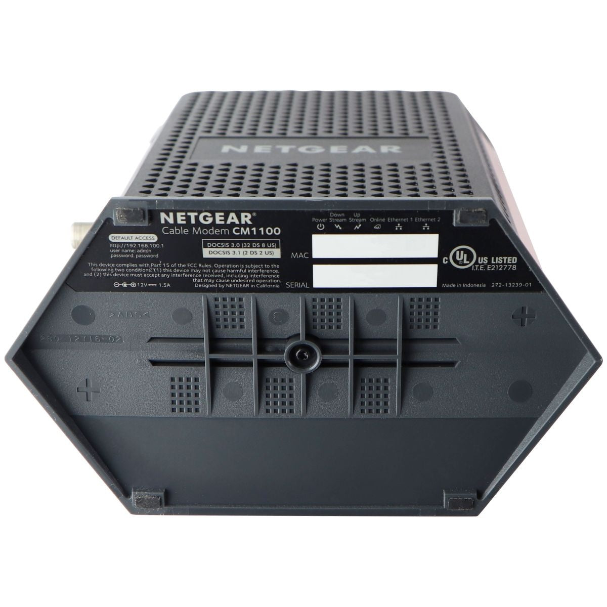 NETGEAR Nighthawk Multi-Gig Speed Cable Modem DOCSIS 3.1 (CM1100) Networking - Modems Netgear - Simple Cell Bulk Wholesale Pricing - USA Seller