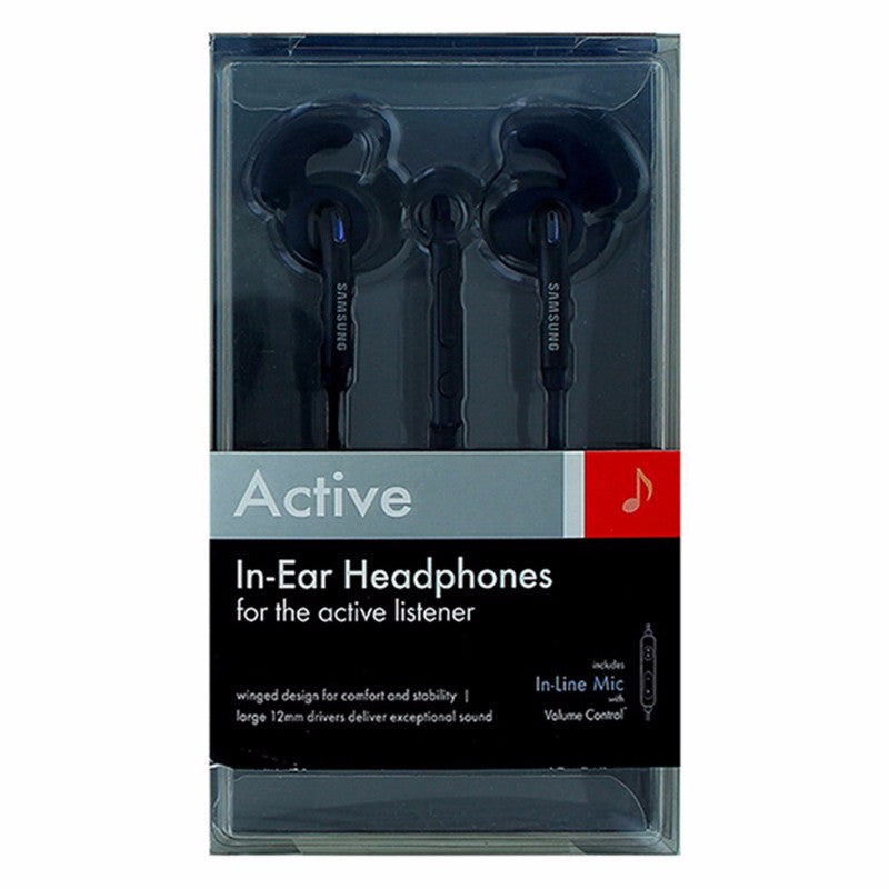 Samsung Active In-Ear Headphones w/ Mic Blue Portable Audio - Headphones Samsung - Simple Cell Bulk Wholesale Pricing - USA Seller